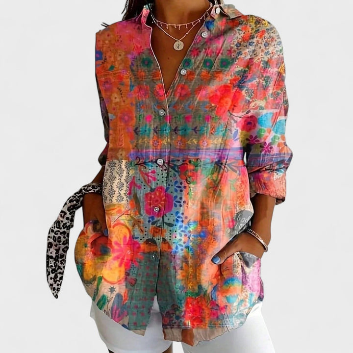 Brooklyn - Flower and Colorful Shirt