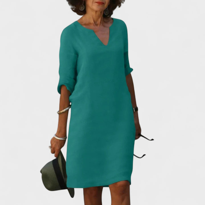 Ariana - Elegant V Neck Dress