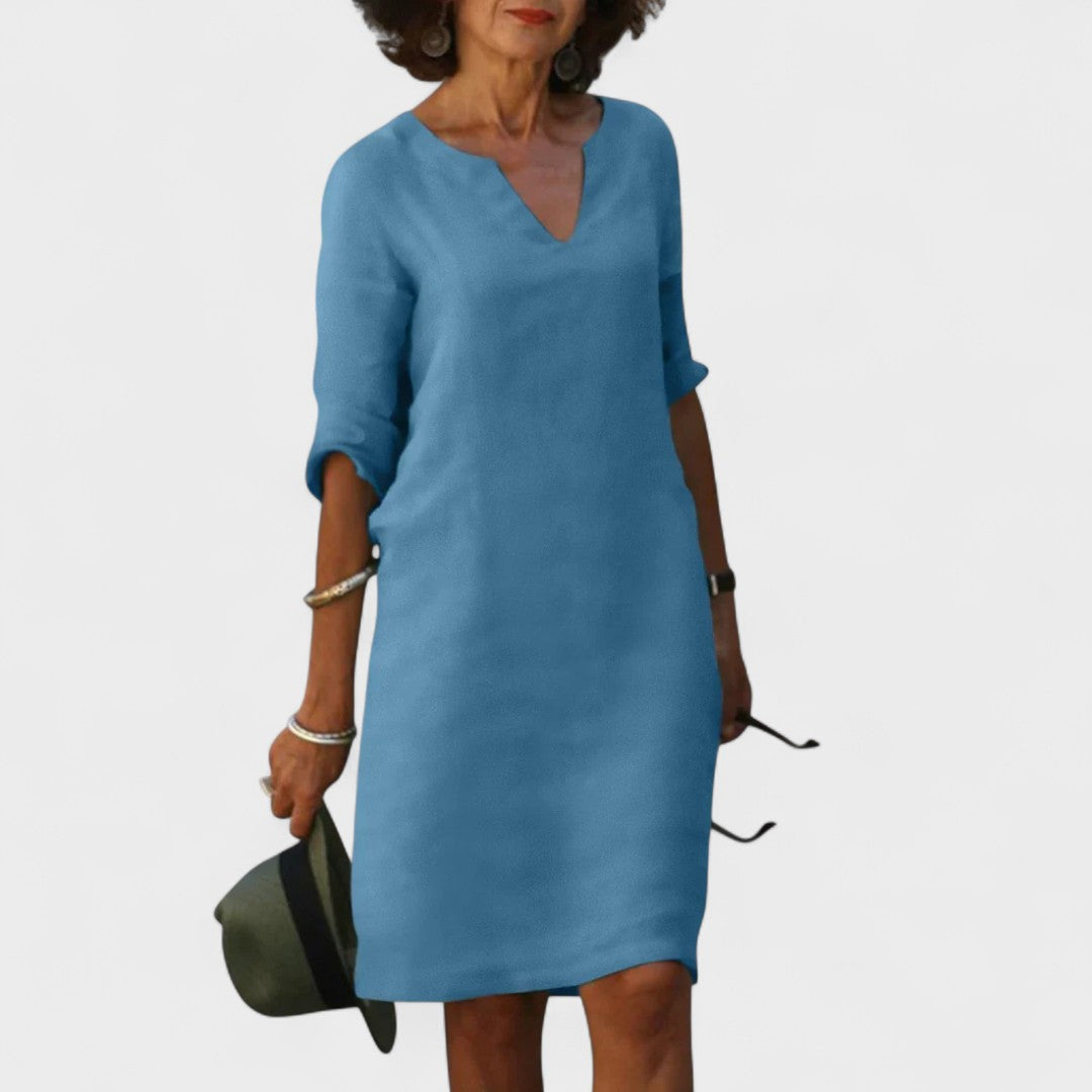 Ariana - Elegant V Neck Dress