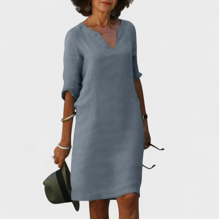 Ariana - Elegant V Neck Dress