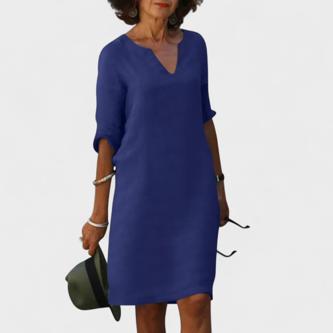 Ariana - Elegant V Neck Dress