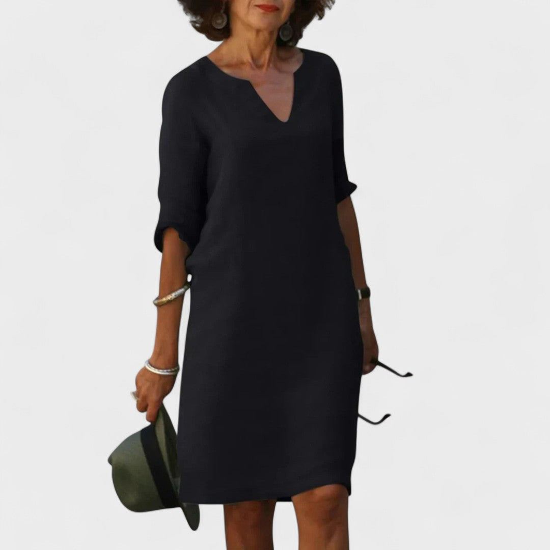 Ariana - Elegant V Neck Dress