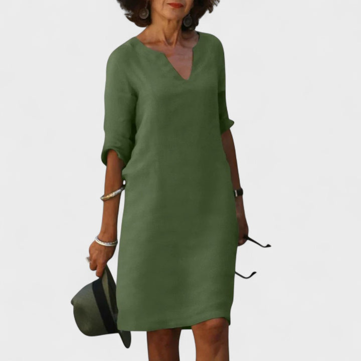 Ariana - Elegant V Neck Dress