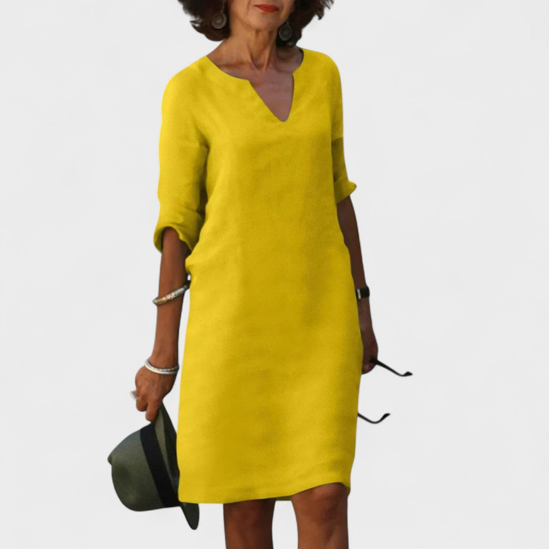Ariana - Elegant V Neck Dress
