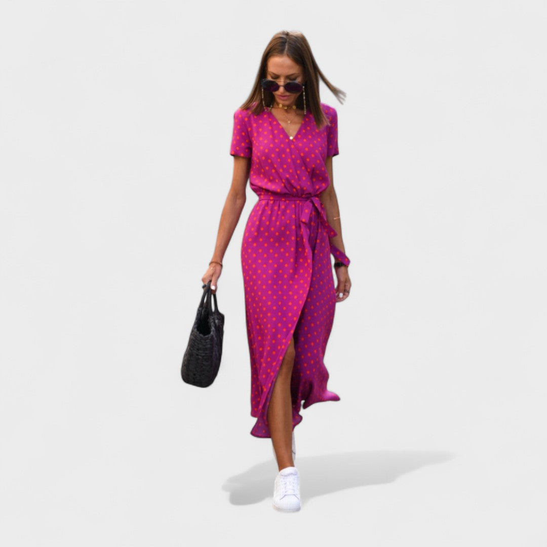 Maria - Floral Wrap Midi Dress
