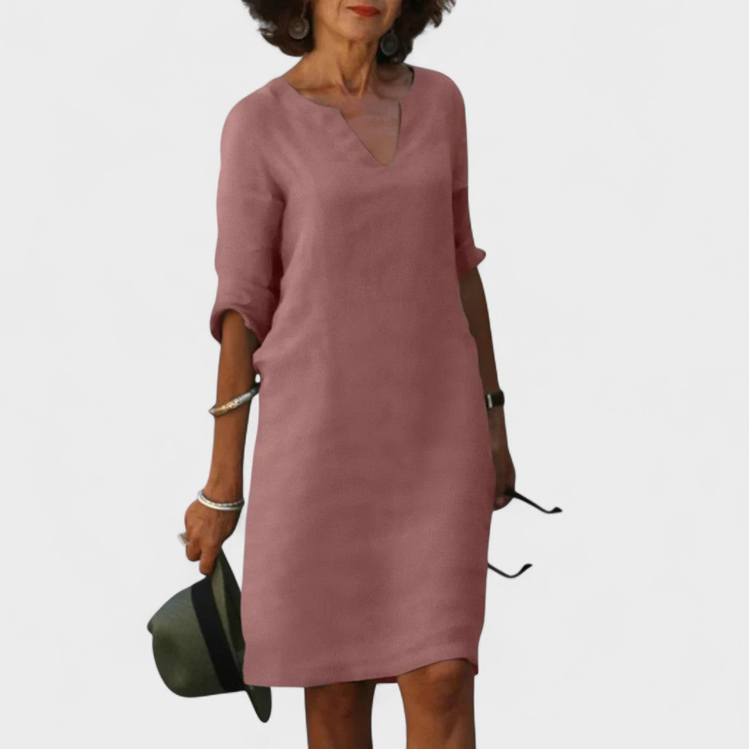 Ariana - Elegant V Neck Dress