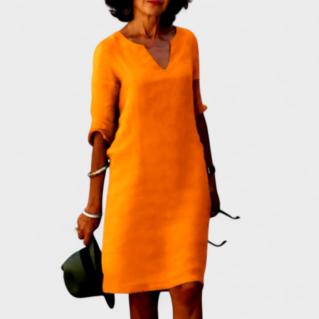 Ariana - Elegant V Neck Dress