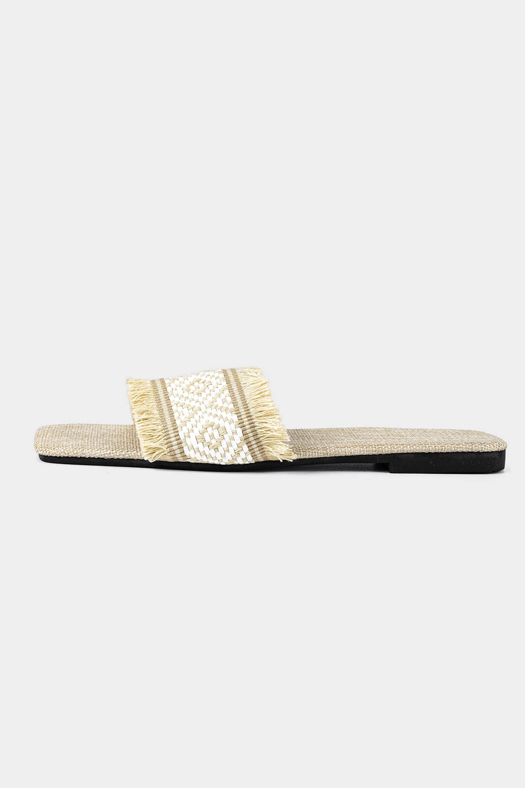 Fringed Weave Beach Slides