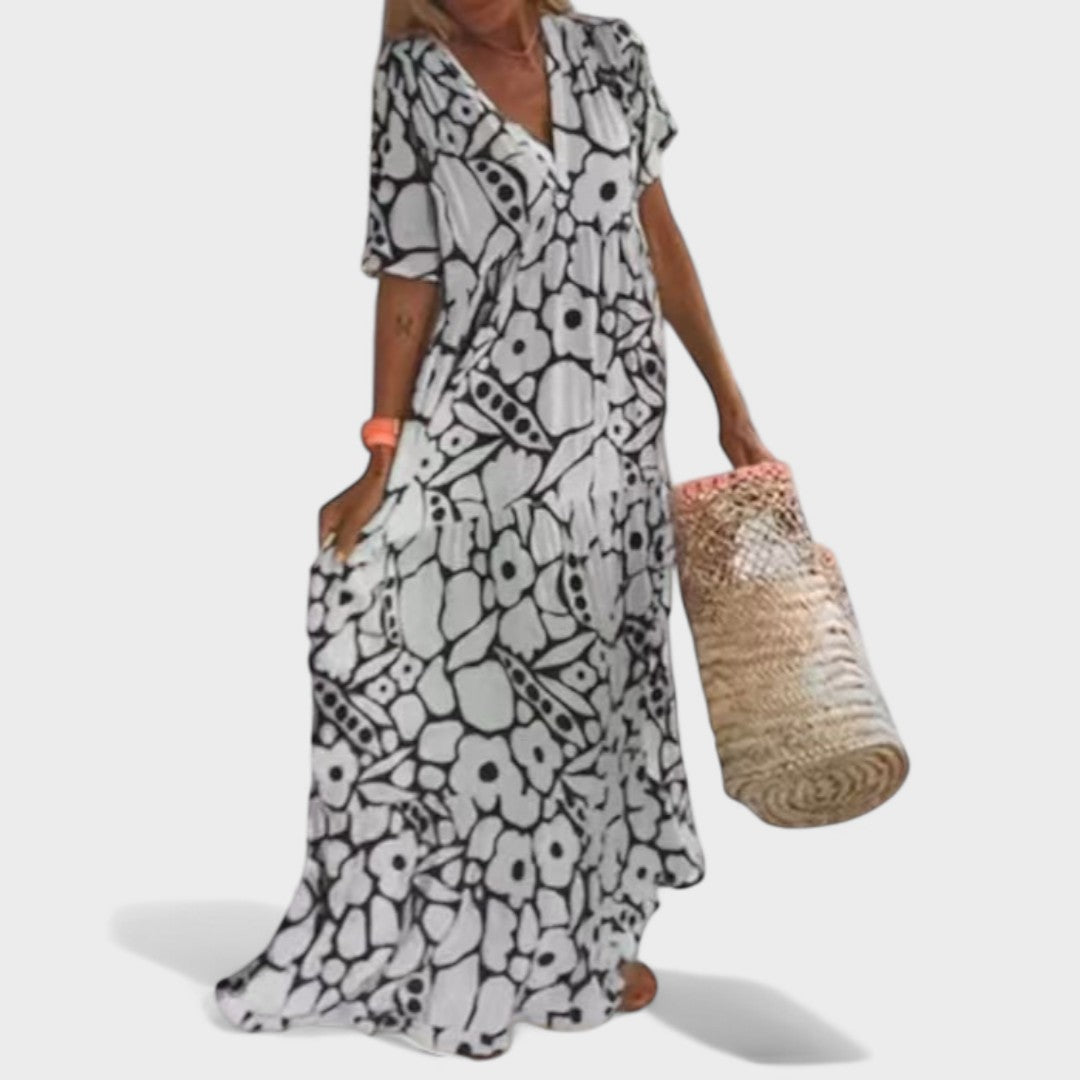 Bella - Dress with Bohemian Floral Look
