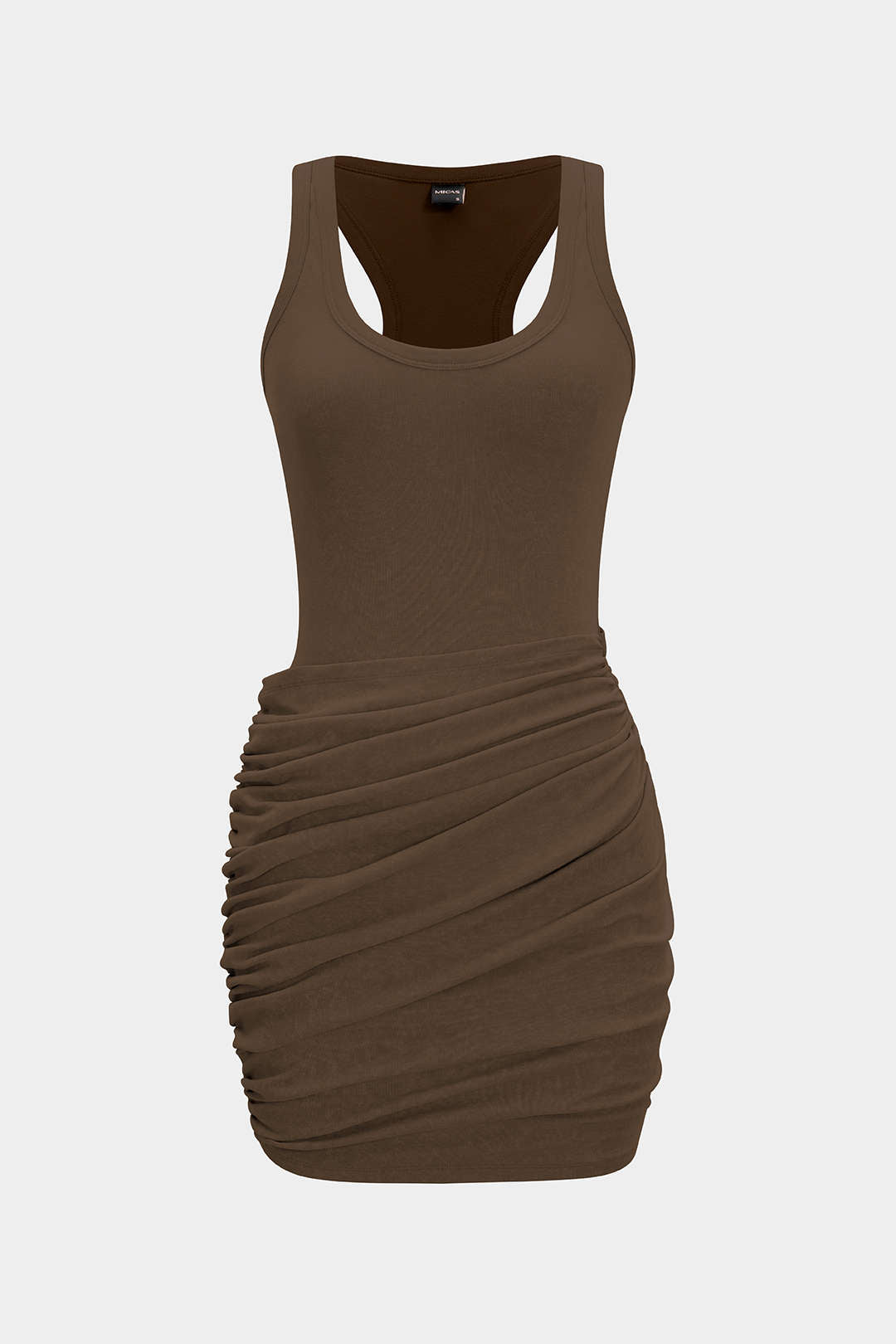 Ruched Tank Sleeveless Mini Dress
