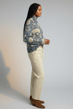 Ava | Floral Jacquard Turtleneck Sweater for Women