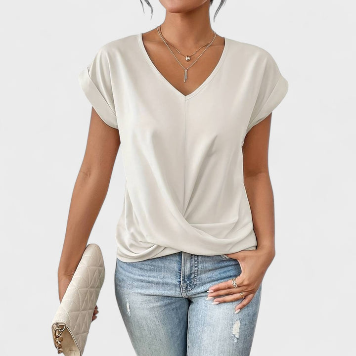 Zoey - Fresh V Neck Blouse