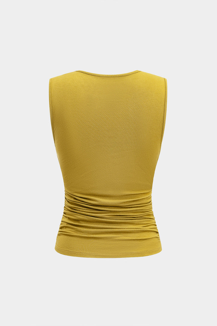 Tank Top And Ruched Twist Knot Skirt Set