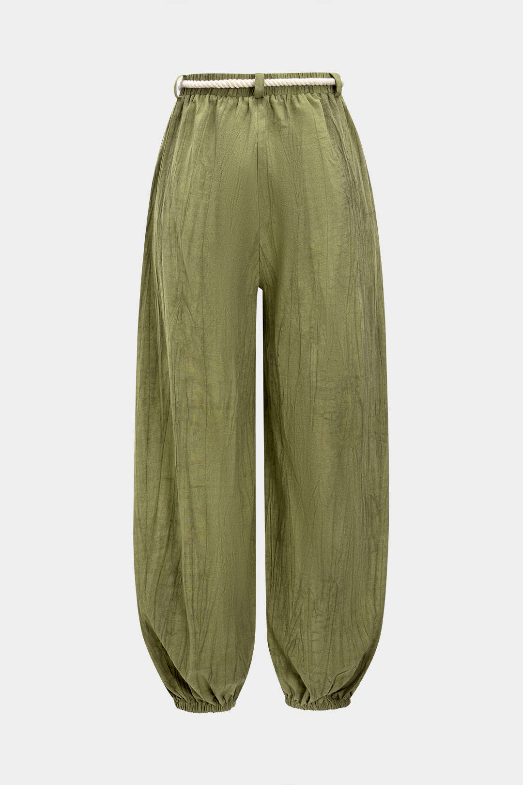 High Waist Drawstring Trousers