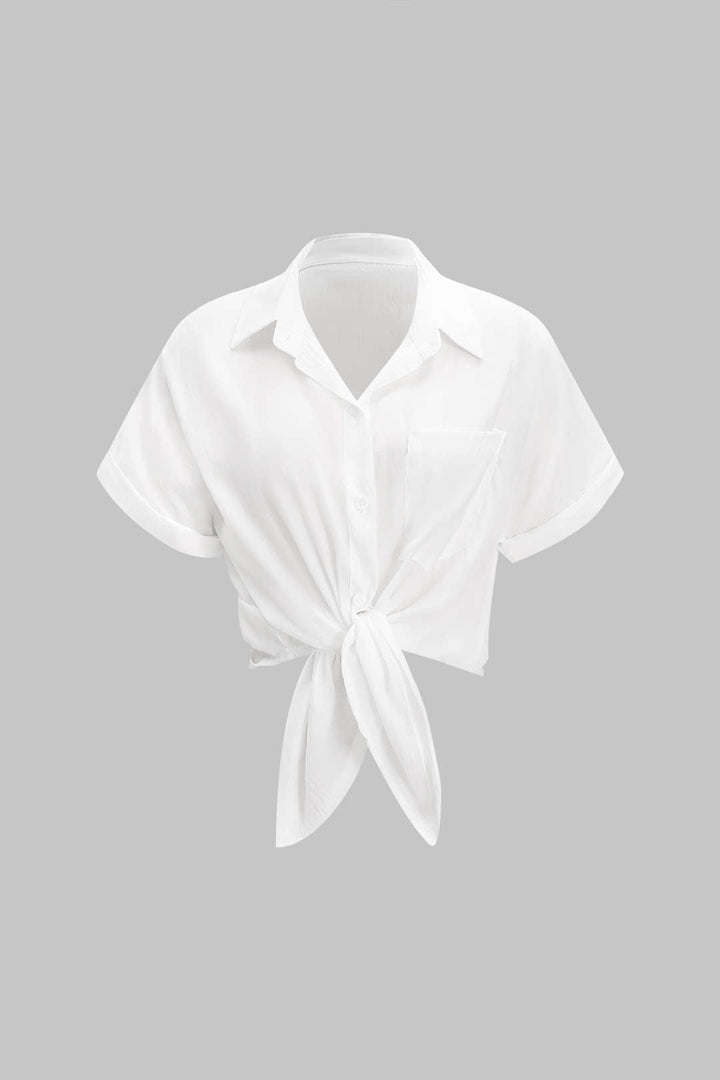 Button Pocket Short-Sleeve Shirt