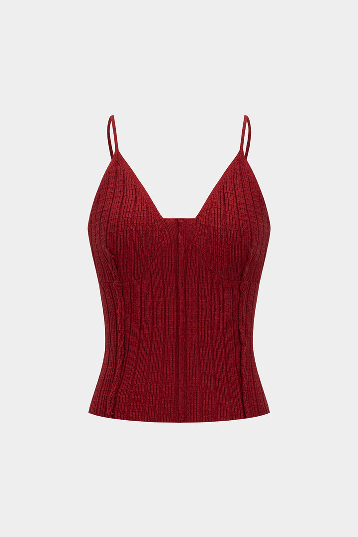 Knit V-Neck Cami Top