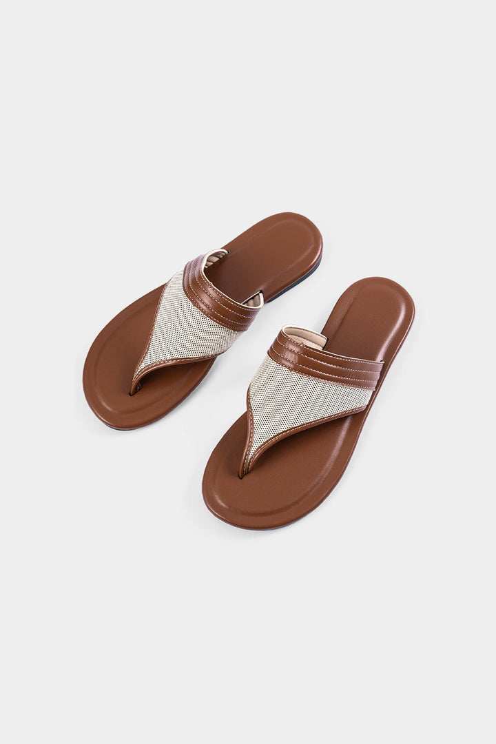 Retro Faux Leather Slippers
