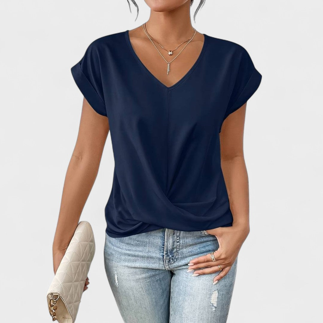 Zoey - Fresh V Neck Blouse