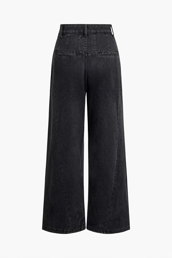 Faded Wide Leg Jeans