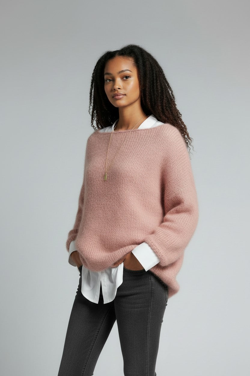 Charlotte | Oversized Fluffy Mohair-Feel Sweater for Women