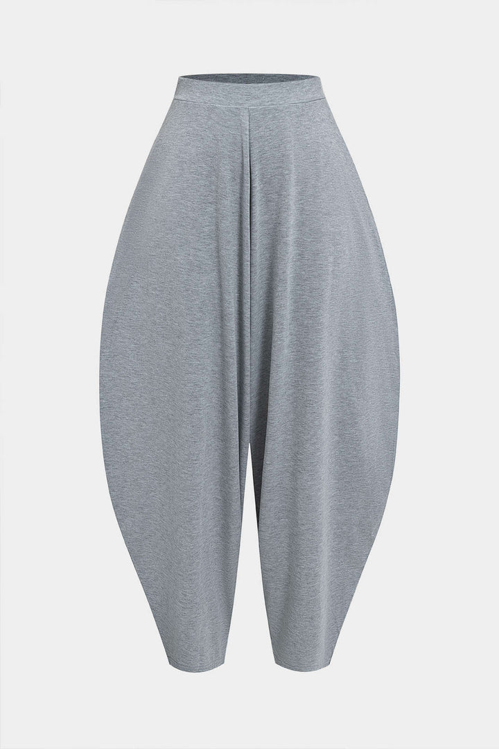 Asymmetrical  Top And Barrel Pants Set