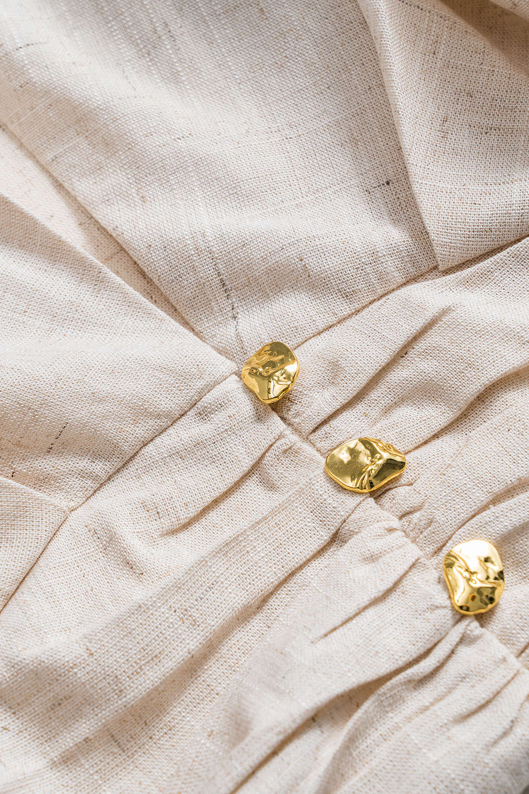 Linen Metallic Short-Sleeve Shirt