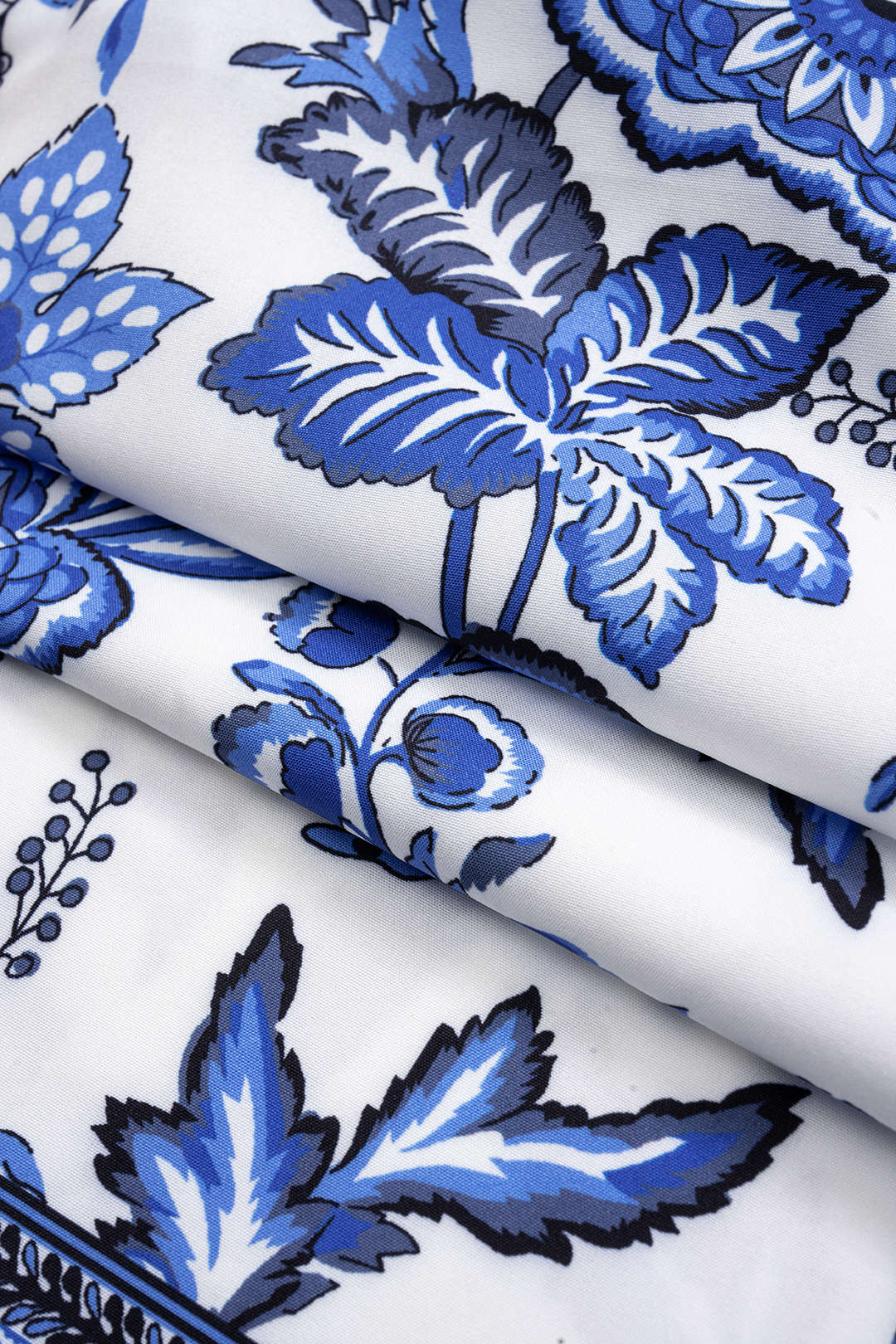Floral Leaves Print Drawstring Wide Leg Trousers
