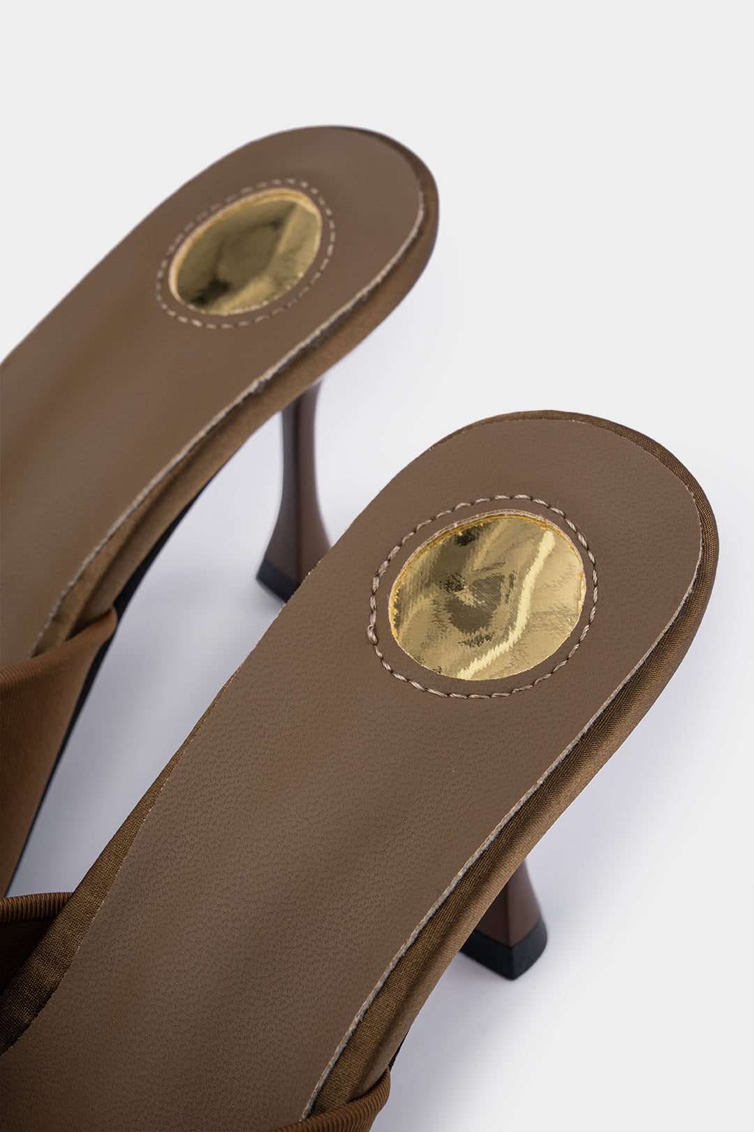 Metallic Decor Buckle Pointed Heels