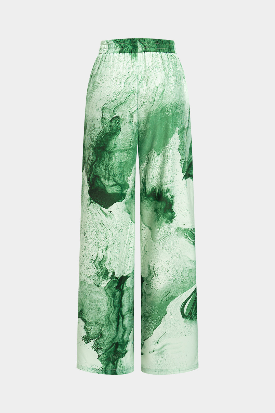 Retro Print  Wide Leg Trousers