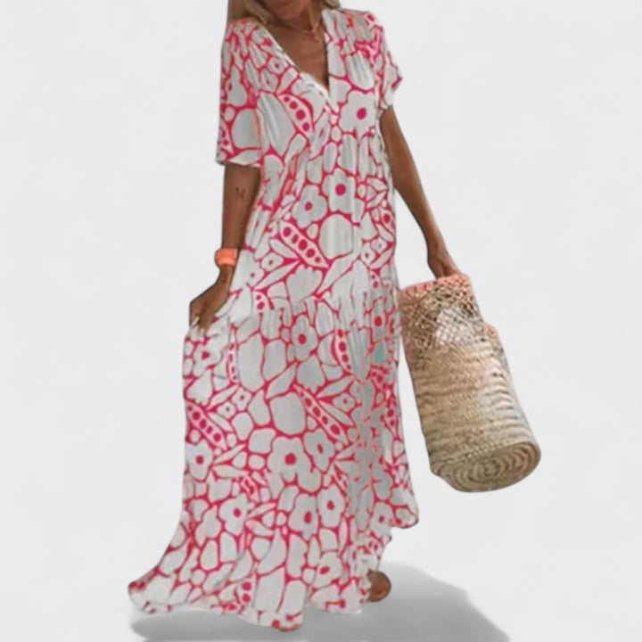 Bella - Dress with Bohemian Floral Look