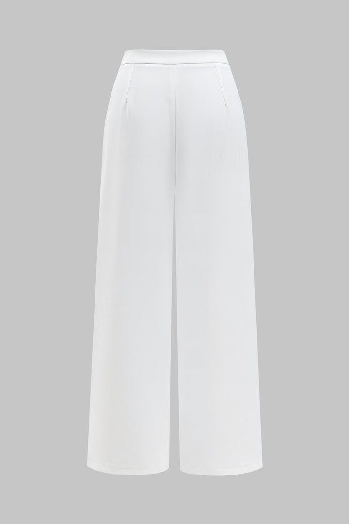 Floral Print Wide Leg Trousers