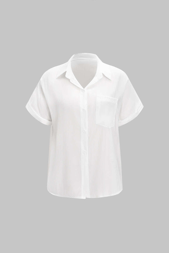 Button Pocket Short-Sleeve Shirt