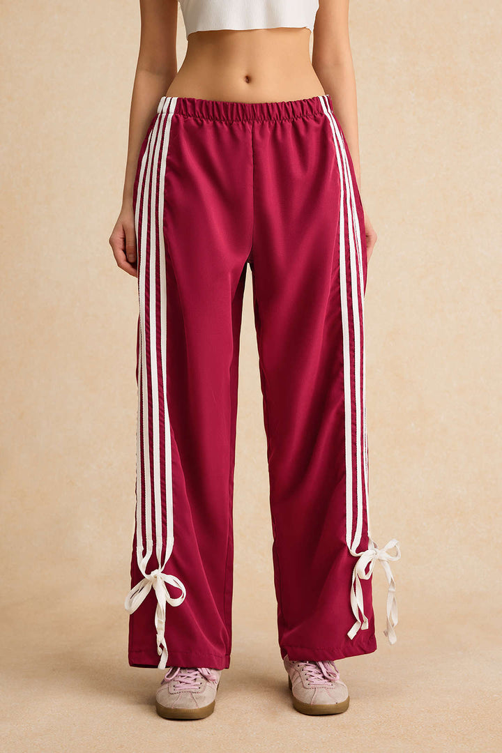 Patchwork Bow Detail Trousers