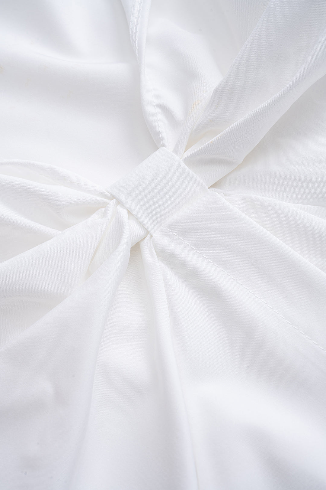 Ruched Pleated Short-Sleeve Shirt