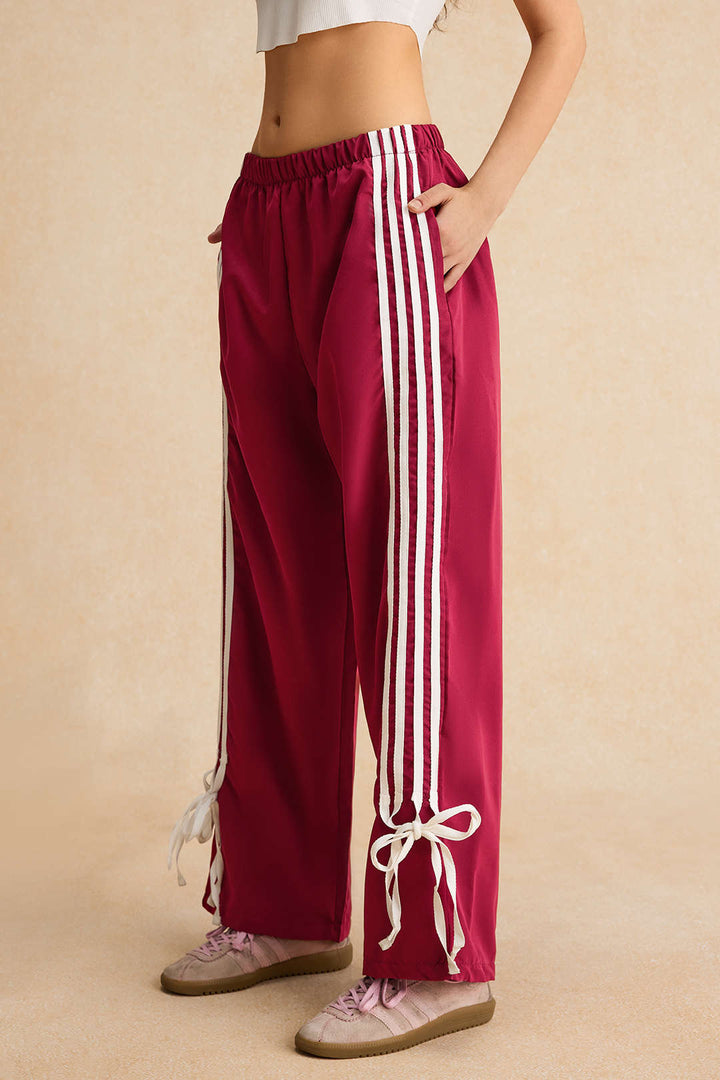 Patchwork Bow Detail Trousers