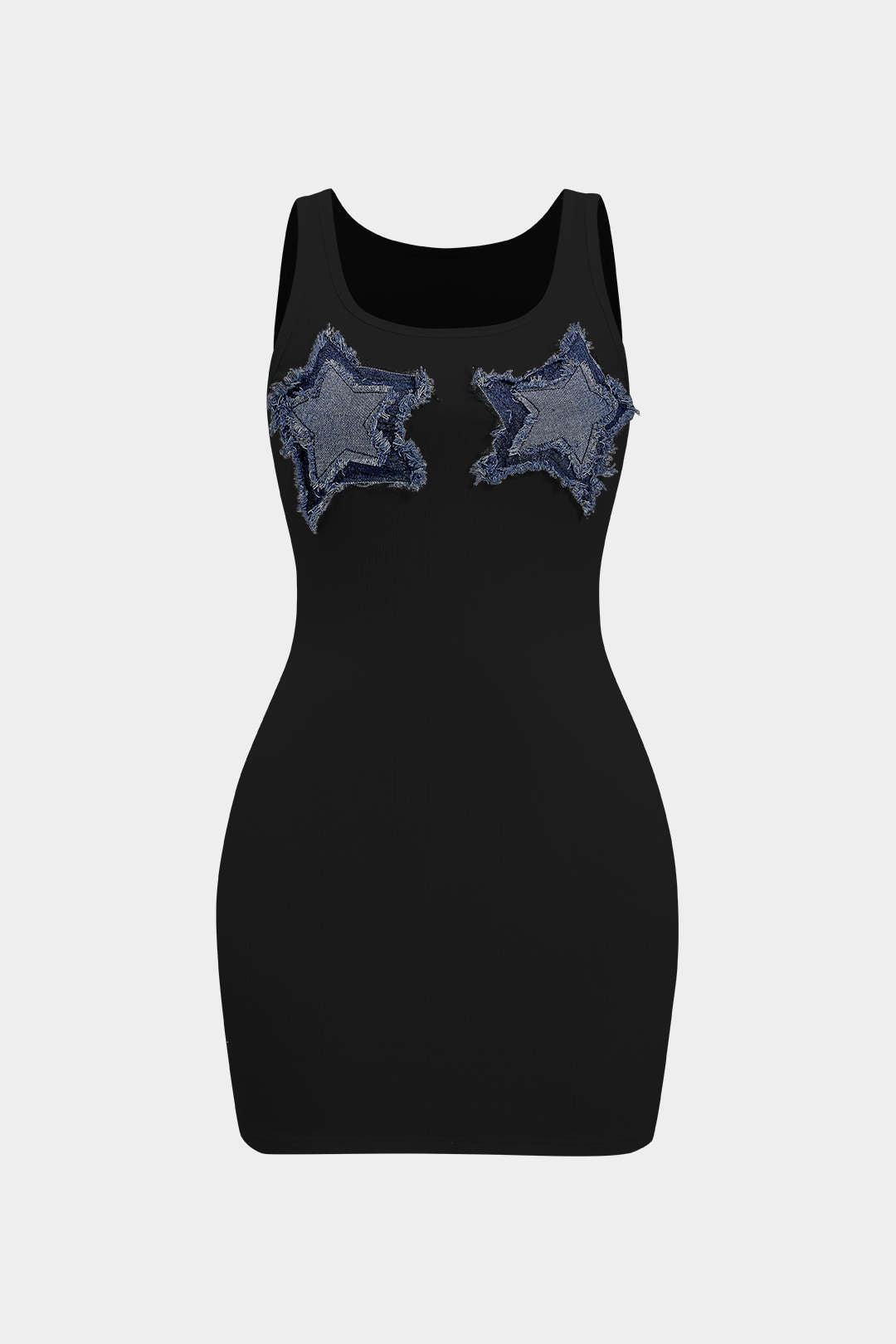 Patchwork Sleeveless Tank Mini Dress