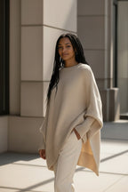 Hazel | Oversized Asymmetrical Knit Sweater for Women