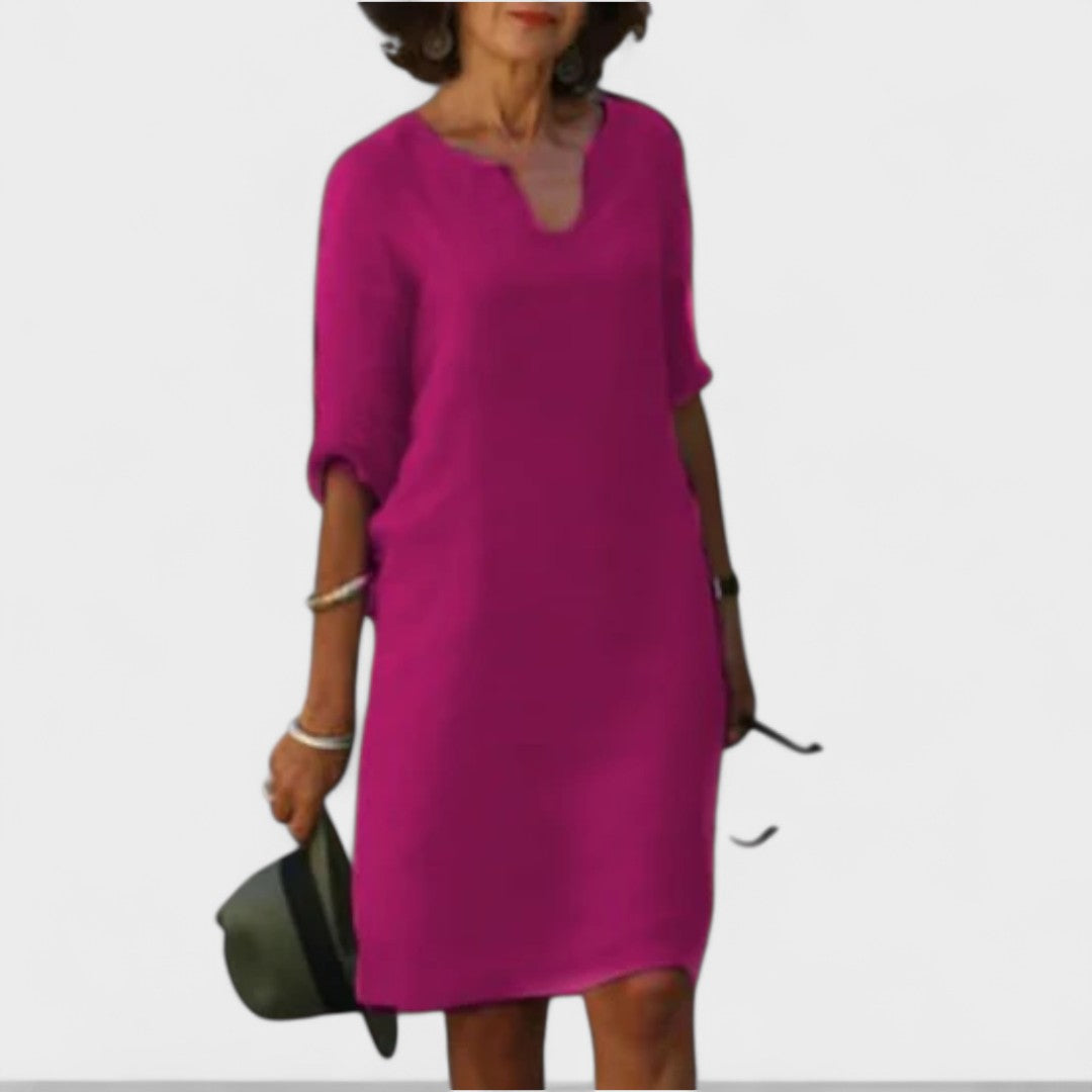 Ariana - Elegant V Neck Dress