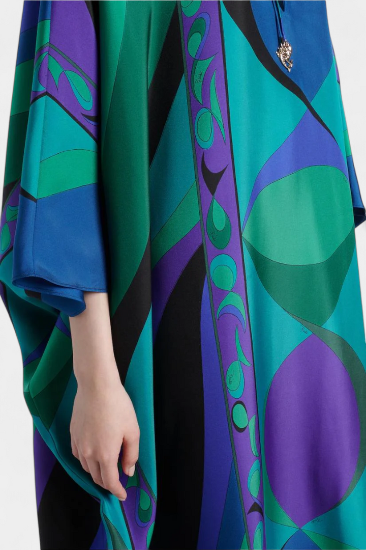 Fiorella Kaftan with Psychedelic Iris Print