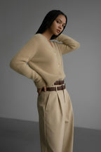 Rebecca | Oversized Fuzzy Knit Button-Up Cardigan for Women